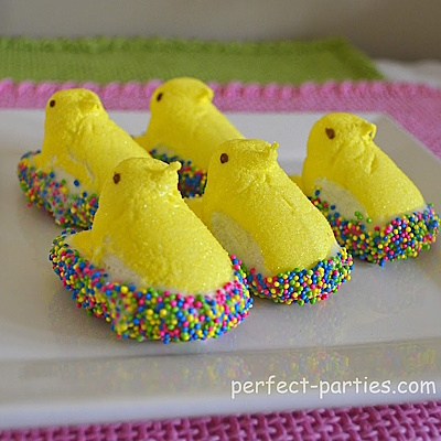 Duck Peeps with Sprinkles and Chocolate