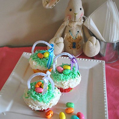 Easter Jelly Bean Cupcakes