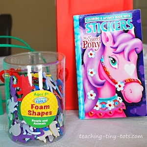 Foam stickers and mini sticker books make cute party favors.