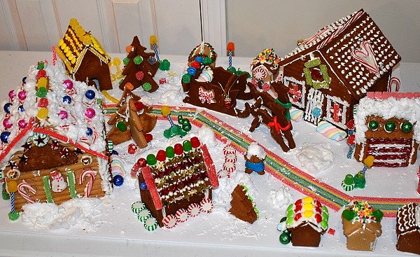 Making a Gingerbread Village.