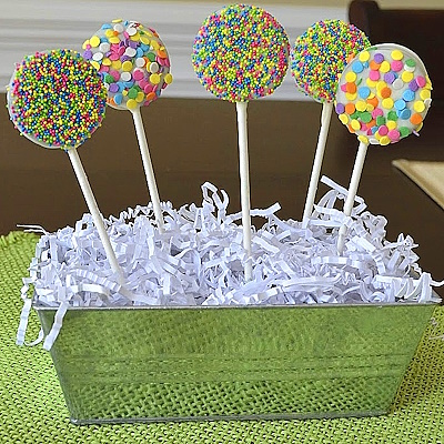 Oreo Pops with Sprinkles