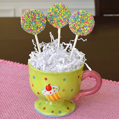 Oreo Pops with Sprinkles