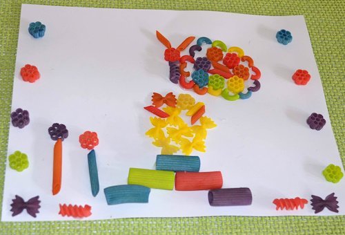 Creating Pictures with Colored Pasta