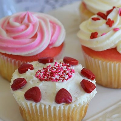 Marbled Valentines Cupcakes with Sprinkles